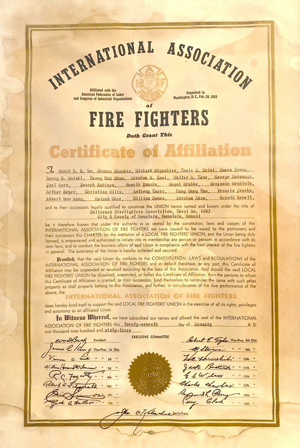 About Us Hawaii Fire Fighters Association